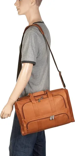 Vista 4 de Piel Leather Cartera de media luna, Saddle, Cartera de media luna