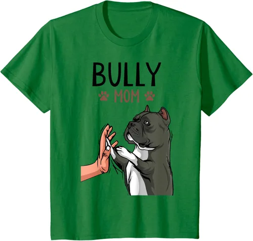 Vista 47 de American Bully Mom Cute Dog Mama Camiseta divertida para mujer, Blanco, S