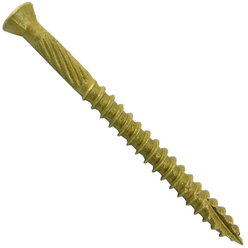 Vista 3 de Jake Sales Tornillo de madera multiusos con revestimiento de bronce de 1-5/8 pulgadas, cabeza torx/Star Drive Trim Head