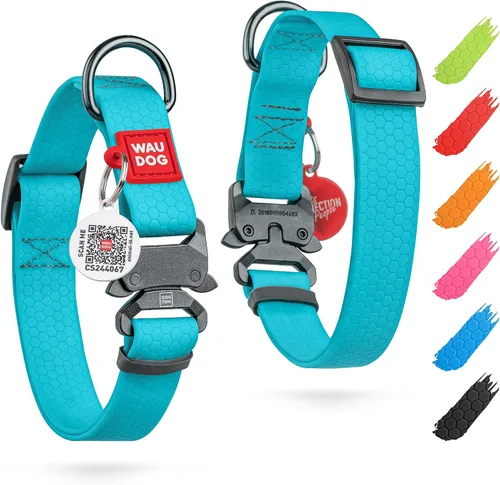 Vista 41 de WAUDOG Collar de Perro Impermeable - Collar de Perro Ajustable para Perros Grandes, Pequeños y Medianos - Collar de Perro Desmontable Impermeable