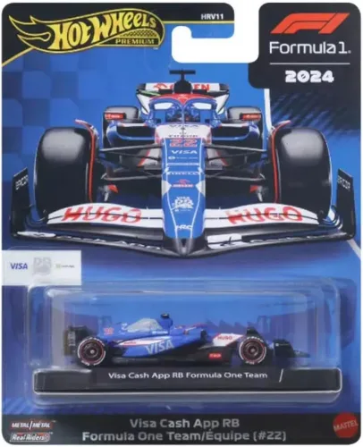 Vista 2 de Hot Wheels Premium F1 2024 Coches fundidos a presión, juego de 4