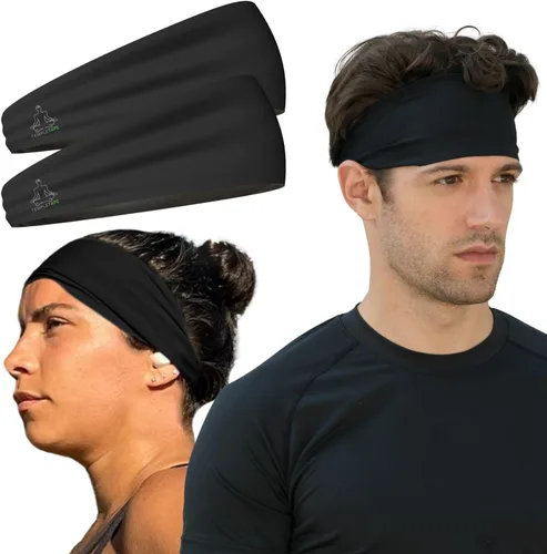 Vista 23 de Bandas de sudor Temple Tape - Diademas de entrenamiento para mujeres y hombres - Bandas de sudor para hombres - Bandas de sudor para deportes