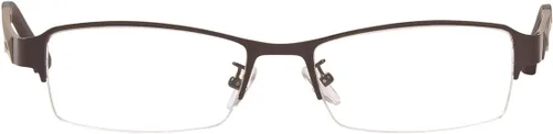 Vista 5 de LOOVIT titanio medio borde gafas marco óptico de metal rectangular con bisagras de resorte para hombres y mujeres