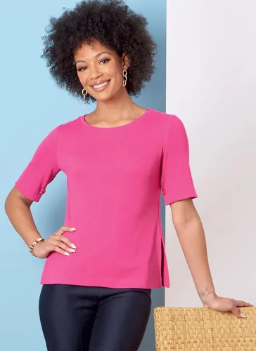 Vista 3 de Butterick Misses' Knit Top - Kit de patrón de costura con código de diseño B6874, tallas 8-10-12-14-16