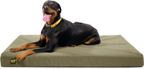 Vista 22 de K9 Ballistics Tough Ripstop - Cama ortopédica rectangular para perro, funda extraíble lavable, espuma ortopédica sólida para perros grandes de azul