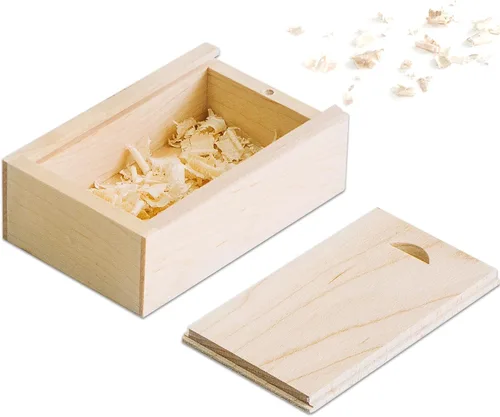 Vista 9 de Caja de regalo de madera pequeña personalizada con tapa deslizante, caja USB de recuerdo de madera personalizada con grabado láser con nombre