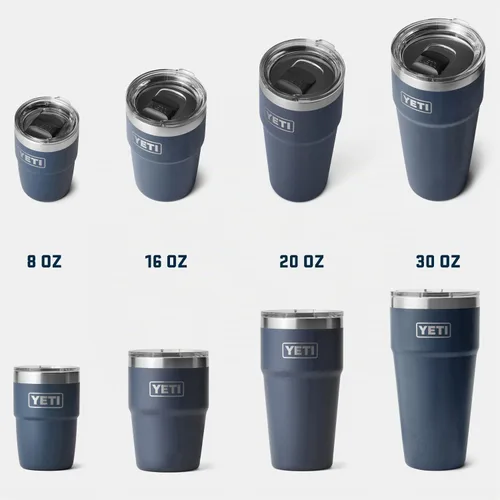 Vista 8 de YETI Rambler - Vaso apilable de 16 onzas, aislado al vacío, de acero inoxidable con tapa MagSlider Apilable