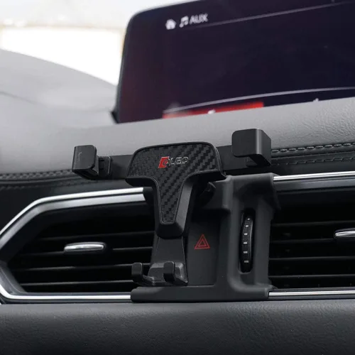 Vista 5 de Beerte Soporte para teléfono compatible con Mazda CX-5 2017 2018 2019 2020 2021, ventilación de aire ajustable, soporte de teléfono celular