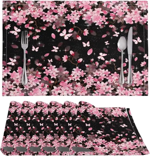 Vista 80 de BIGCARJOB Mantel individual de diseño personalizado, 4 piezas, tapete de mesa resistente al corazón, 12 x 18 pulgadas 1-diseño personalizado