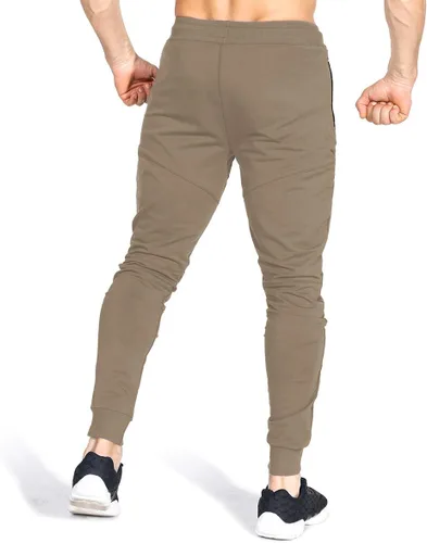 Vista 3 de ZENWILL Pantalones de entrenamiento cónicos para hombre, pantalones deportivos de entrenamiento ajustados con bolsillos con cremallera
