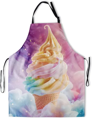 Vista 23 de Delantal impreso delantales de pintura de poliéster con bolsillo para cocinar cocina a la parrilla adultos