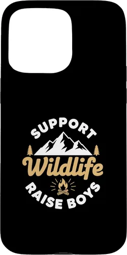 Vista 31 de Parent Support Wildlife Raise Boys - Mom Dad Outdoors Case for iPhone 16