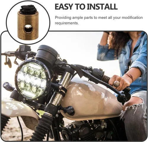 Vista 6 de Cabilock Kit de abrazadera de núcleo de embrague, 20 pezones de cable de acelerador de metal, ajuste universal para motocicleta y scooter