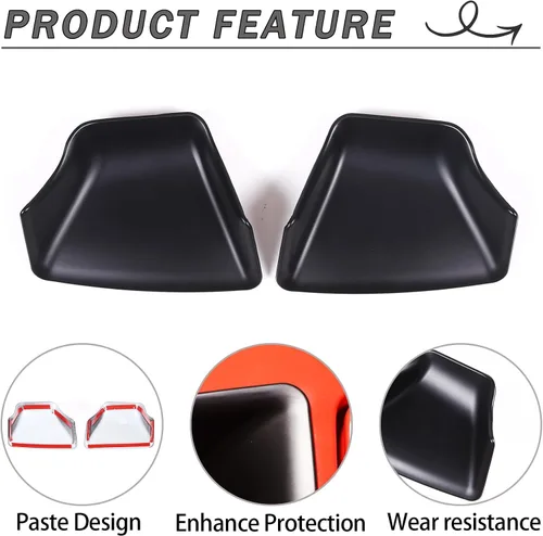 Vista 4 de Lcojicep Cubierta decorativa de ABS para manija de puerta, compatible con Corvette C6 2005-2013, cubierta de cuenco para manija de puerta exterior