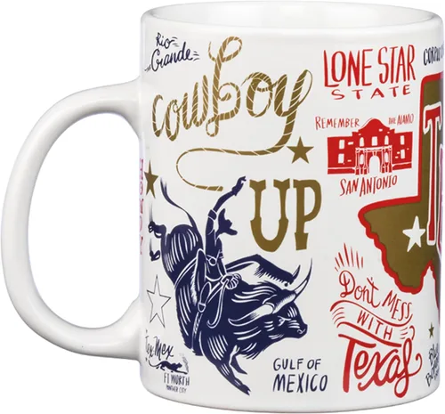 Vista 2 de Primitives By Kathy 33554 Lol Made You Smile - Taza de café, 20 onzas, Texas