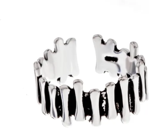 Vista 145 de Anillo de plata de ley 925, minimalista, ajustable, hecho a mano, para mujeres y niñas