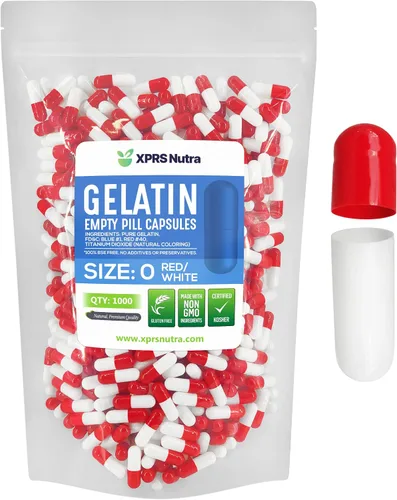 Vista 21 de XPRS Nutra Size 0 Empty Capsules - 100 Count Empty Gelatin Capsules - Pills DIY Capsule Filling - Pure Bovine Pill Gel Caps for Do-It-Yourself