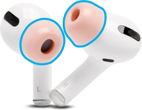 Vista 3 de WC HookZ + WC TipZ - Combo de ganchos para las orejas y puntas de espuma viscoelástica para Airpods Pro de Wicked Cojines, color rosa