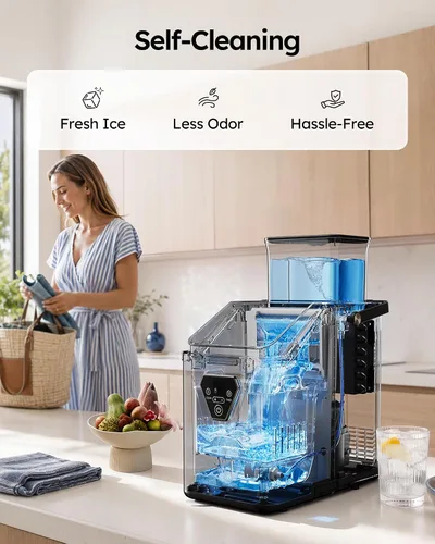 Vista 7 de Máquina de cubitos de hielo para encimera, 30 libras/día