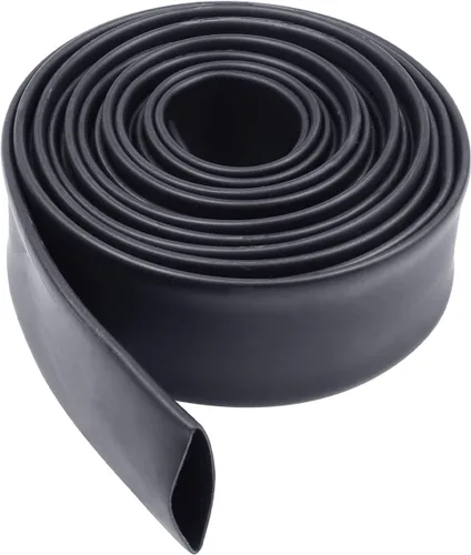 Vista 10 de Tubo termorretráctil 4:1 adhesivo impermeable con pegamento de doble pared negra termocontraíble (1 a 65 pies)