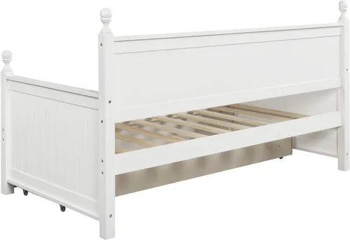 Vista 9 de Harper & Bright Designs Sofá cama de madera con tres cajones inseparables, marco de sofá cama de tamaño individual, estilo moderno para dormitorio