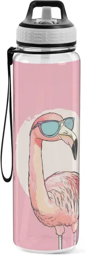 Vista 15 de Fustylead Amanita - Botella de agua de 32 onzas con popote, transparente a prueba de fugas, para mujeres y hombres, para deportes al aire libre