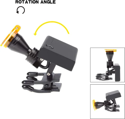 Vista 5 de Cabeza 5W para gafas con clip óptico tipo + caja de almacenamiento (5W)