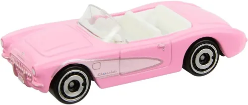Vista 3 de Hot Wheels 1956 Corvette, Barbie la película [rosa] Tarjeta larga