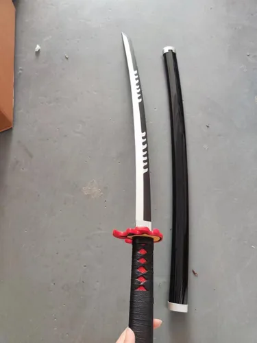 Vista 8 de Espadas de cosplay Agatsuma Zenitsu Samurai, espada Katana, espada de juguete de plástico para juego de disfraces, Halloween, cosplay, regalo, 4030
