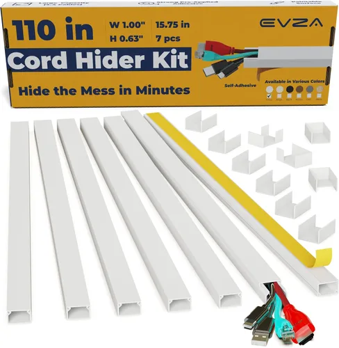 Vista 9 de Cubiertas de Cable Beige Ocultadores de Cables - Ocultador de Cables de 157 pulgadas para TV Montada en Pared, Cubierta de Cable de Pared Ocultador