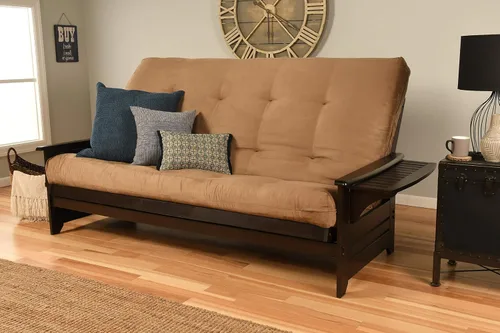 Vista 16 de Kodiak Furniture Phoenix Futon Set, Suede Black, Queen