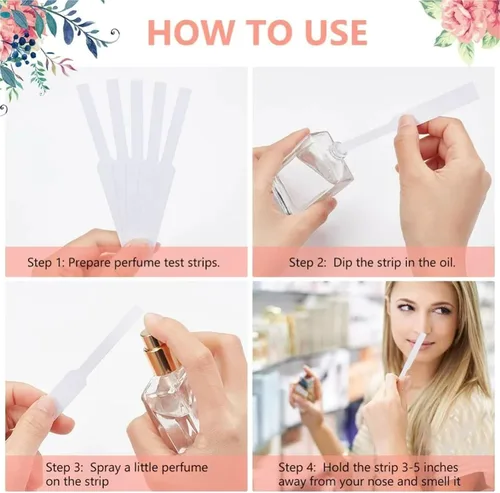 Vista 6 de Disposable Perfume Test Strips 400Pcs Perfume Test Strips Rectangle Paper White Small Try Incense for Testing Scents