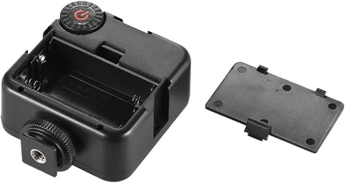 Vista 8 de Andoer W49 Mini cámara de enclavamiento LED Panel luz regulable videocámara iluminación de vídeo con adaptador de montaje de zapato para Canon Nikon