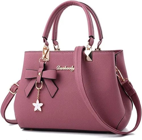 Vista 24 de Dreubea - Bolsa para mujer para usar al hombro, cruzada o como bolsa de mano, de piel sintética