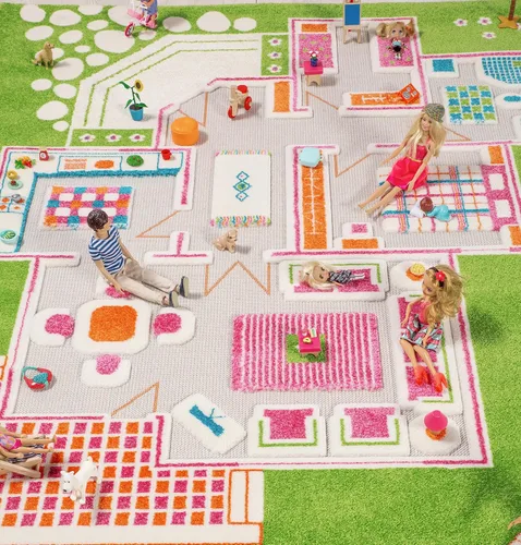 Vista 8 de IVI - Alfombra de juego 3D para usar como casa de muñecas, no tóxica, resistente a las manchas, juguetes educativos Montessori para niños, mediana