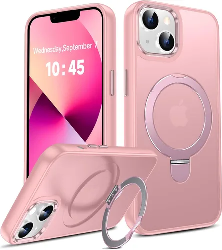 Vista 51 de LeYi Funda para iPhone 11 para MagSafe con soporte magnético, color negro