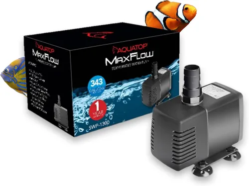 Vista 7 de Aquatop Bomba sumergible para acuario MaxFlow de 95 GPH de flujo ajustable, para peceras, sumideros y estatuas, SWP-230