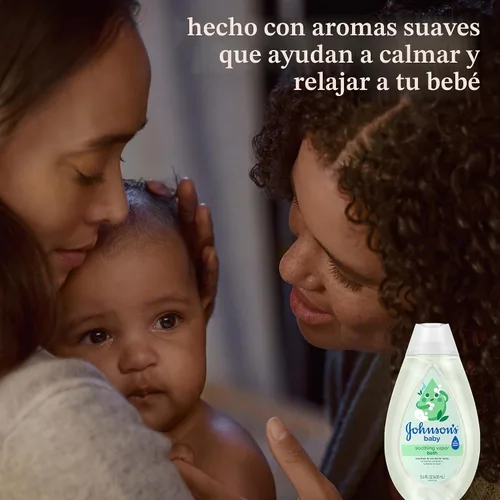 Vista 4 de Johnson's Baby Baño de vapor calmante con aromas calmantes para relajar a los bebés, fórmula para no más lágrimas, calma y reconforta al bebé