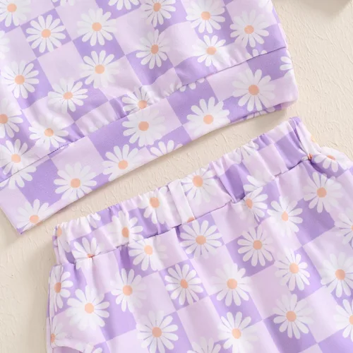 Vista 7 de Kaipiclos Ropa de otoño e invierno para bebé niña, sudadera con estampado floral, camisa de manga larga, pantalones, ropa
