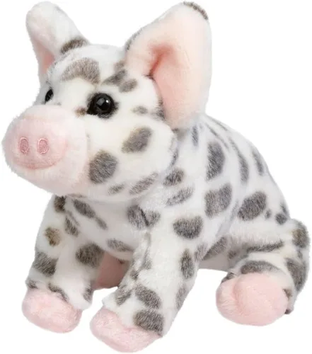 Vista 3 de Douglas Pequeño animal de peluche de cerdo manchado Pauline