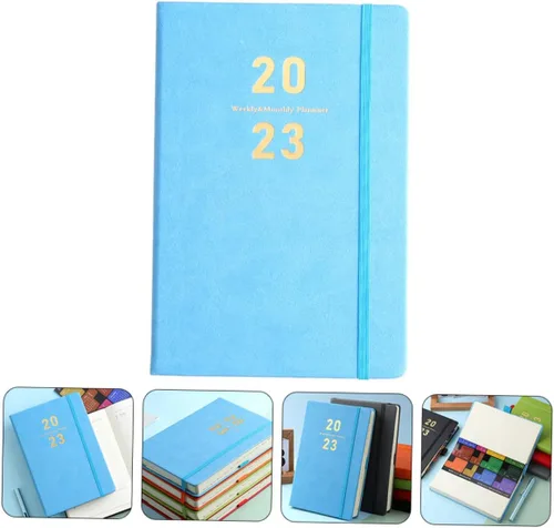 Vista 4 de MAGICLULU Planificador académico, bloc de notas para estudiantes, práctico cuaderno diario para oficina, escuela, diseño portátil ligero para una