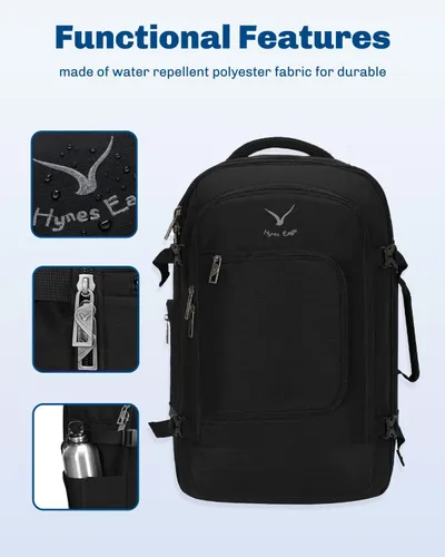 Vista 4 de Hynes Eagle Travel Backpack 40L Flight Approved Carry on Backpack Men Large Cabin Weekender Laptop Backpack Women 15.6 inches