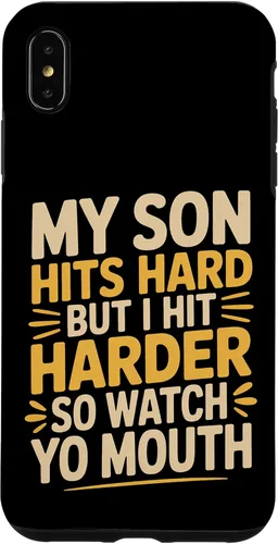 Vista 11 de My Son Hits Hard But I Hit Harder So Watch Yo Mouth - Case for iPhone XR
