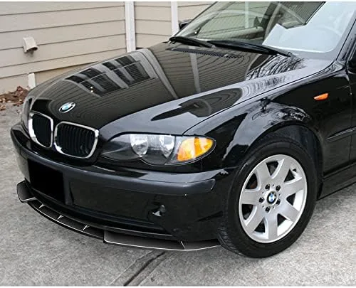 Vista 5 de EPARTS - Juego de 3 piezas de alerón para parachoques delantero, divisor de barbilla, protector de carrocería lateral compatible con BMW (E46) 2002