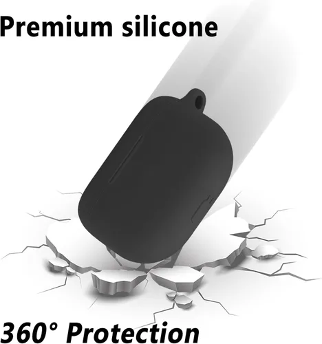 Vista 3 de Geiomoo Funda de silicona para Jabra Elite 8 Active, Jabra Elite 8 Active Gen 2, Jabra Elite 10, Jabra Elite 10 Gen 2, funda protectora con Negro
