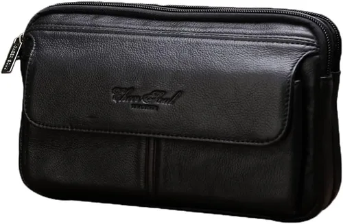 Vista 3 de Genda 2Archer Cartera pequeña de piel para hombre con correa de muñeca