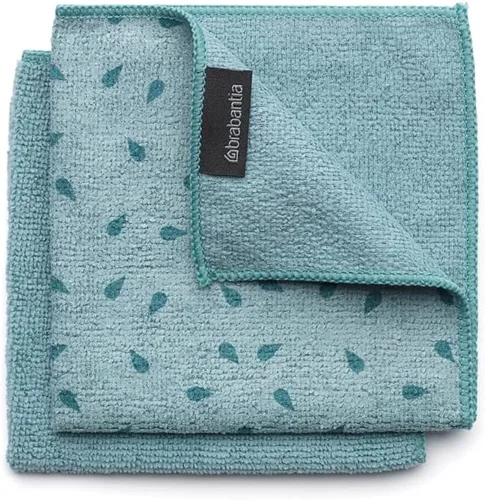 Vista 7 de Brabantia 2 paños de limpieza de microfibra (gris oscuro) trapos higiénicos absorbentes para lavar, limpiar y secar (12 x 12)