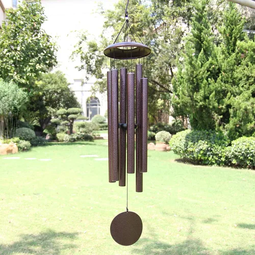 Vista 9 de ASTARIN Campanillas de viento conmemorativas para exteriores, 36 pulgadas con 6 tubos pesados, tono profundo para decoración colgante de jardín