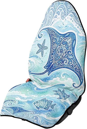 Vista 46 de Fundas de Asiento de Coche con Diseño de Sudadera de Girasol y Bandera Estadounidense para Coche, Camión, SUVs, Protector de Asiento Impermeable