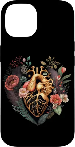 Vista 4 de Anatomical Heart and Flowers for Your Love Case for iPhone 17